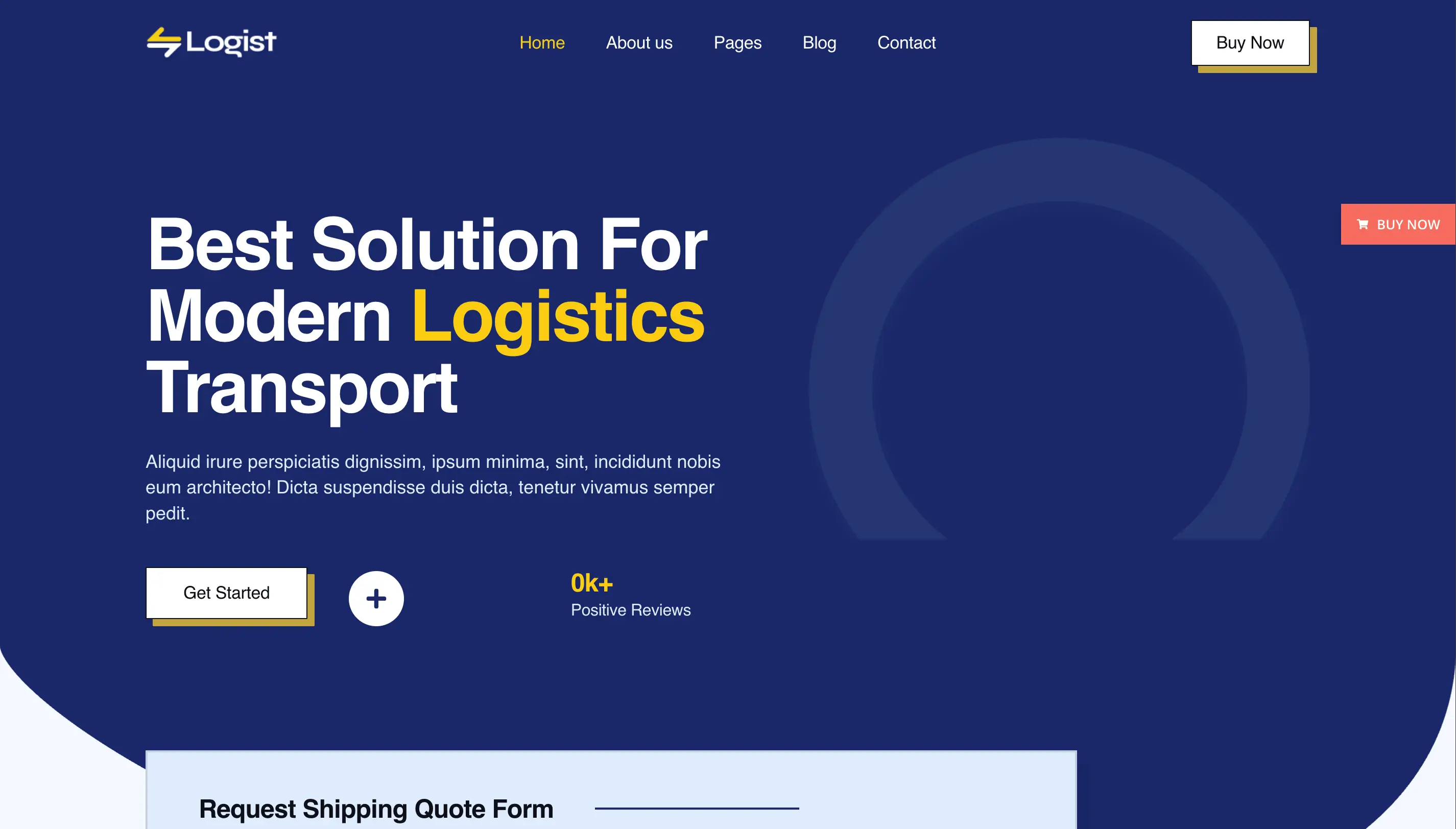 Logist website template preview